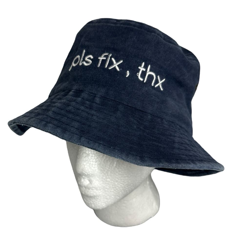 Bucket Hat Blue Denim Pls Fix, Tnx One Size Handymen IT